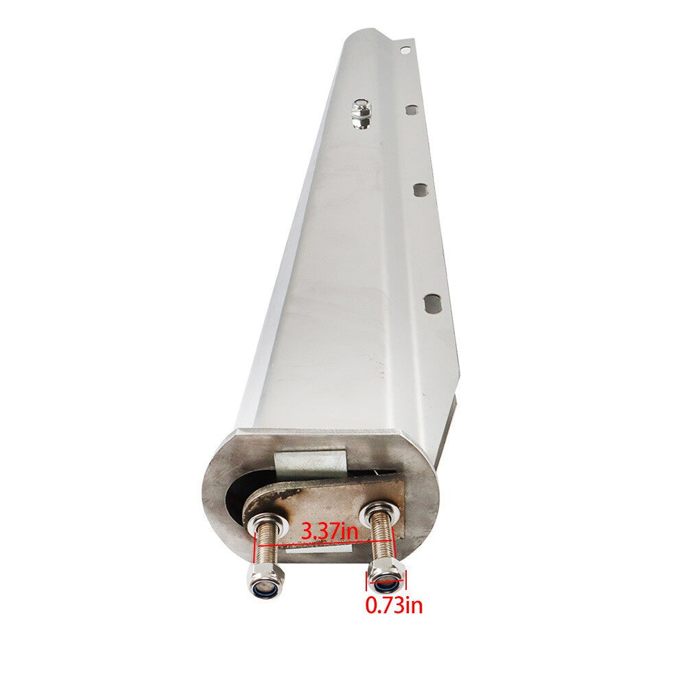 Stainless Steel Straight Mud Flap Hanger 2.5" Bolt Semi Truck 30" Tapered