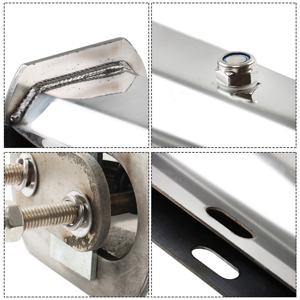 Stainless Steel Straight Mud Flap Hanger 2.5" Bolt Semi Truck 30" Tapered