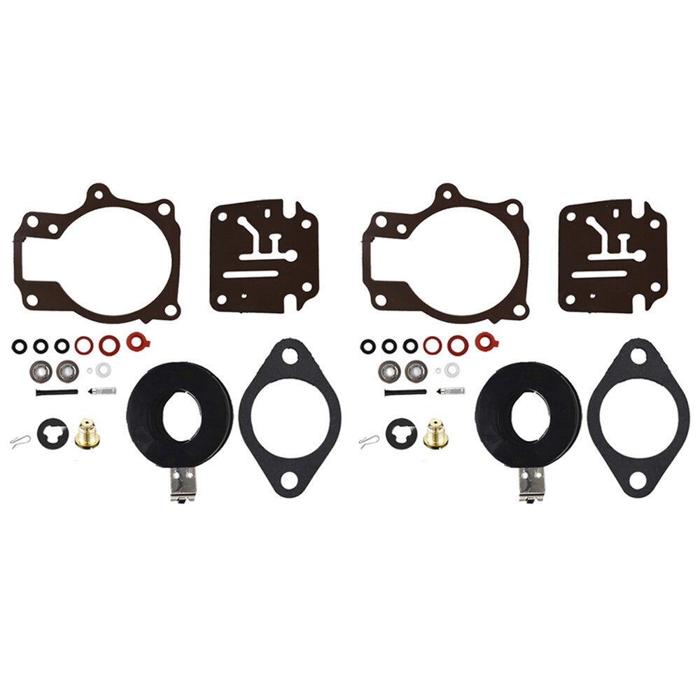 Johnson Evinrude 50-60HP Carburetor Rebuild Kit w Float 2Pcs Fit