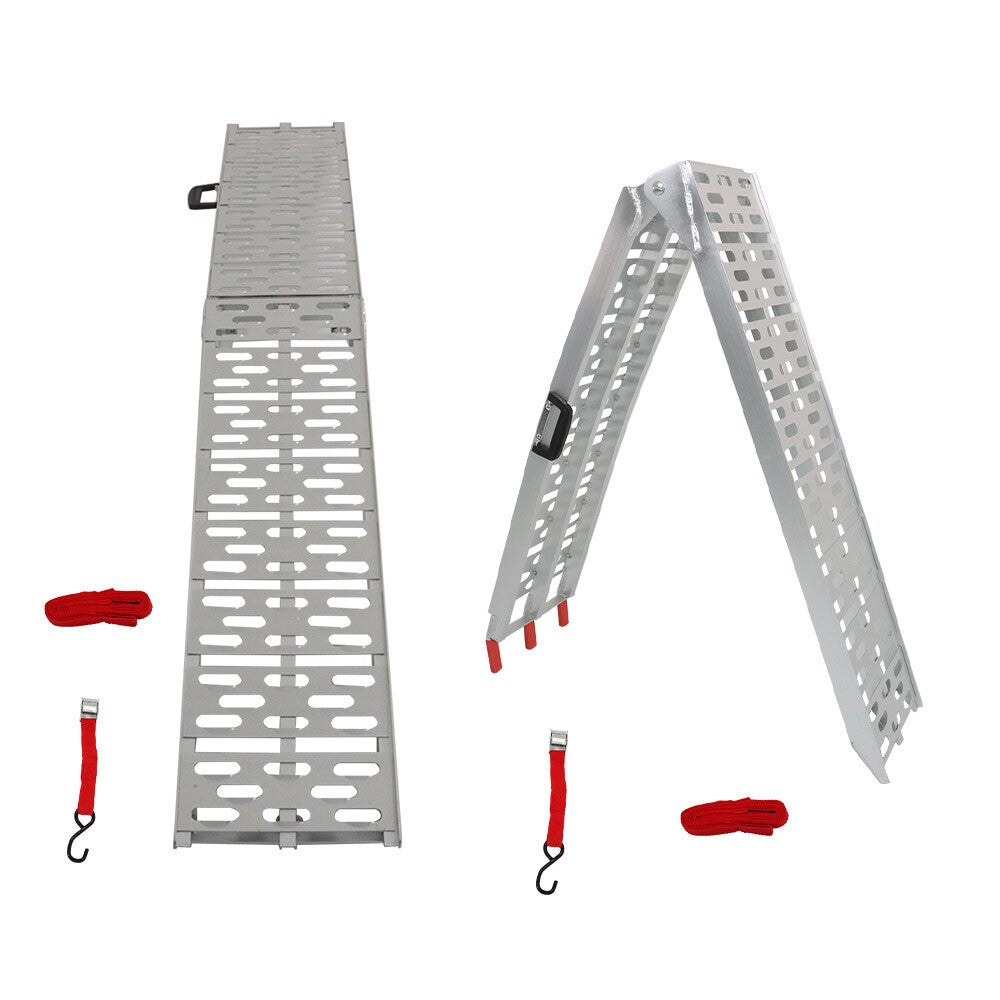 2pcs 7.5" Aluminum Folding Loading Ramps for Truck Motorcycle ATV UTV Lawn Mower