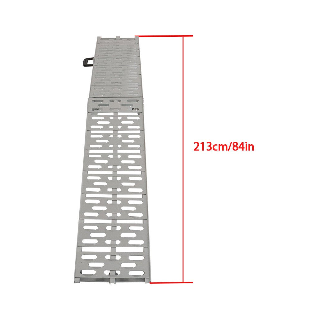 2pcs 7.5" Aluminum Folding Loading Ramps for Truck Motorcycle ATV UTV Lawn Mower
