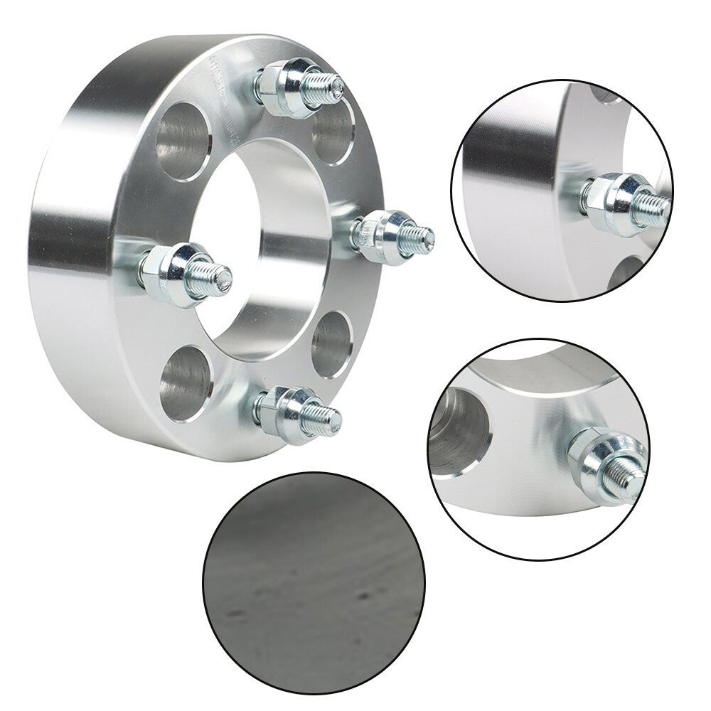 1.5" Silver Wheel Spacer 4x110 74mm M10x1.25 for Suzuki Vinson 500 2003-2007 ×2