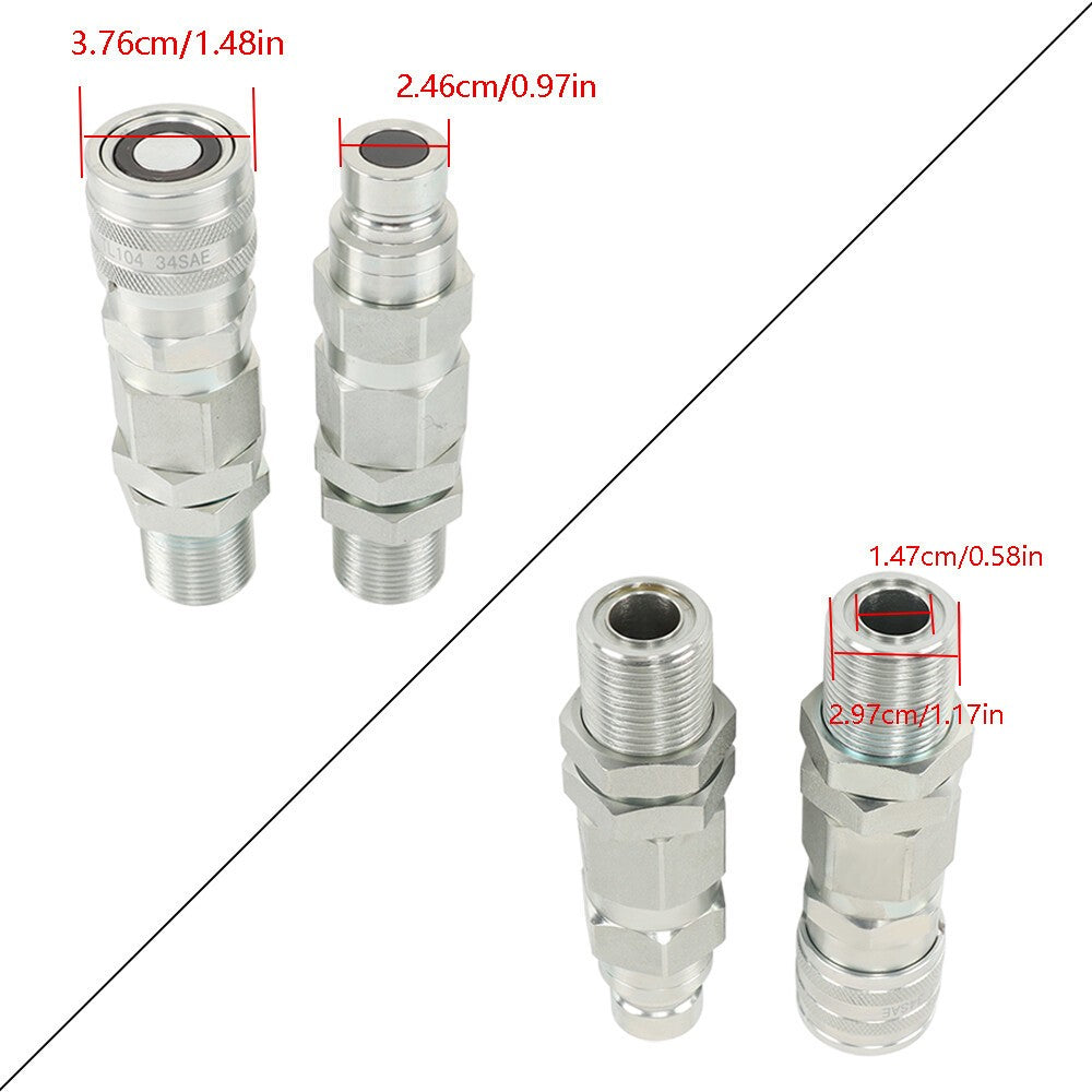 Hydraulic Quick-Connect Coupler for John Deere 35G 50C 260 325 CT332 KV13884