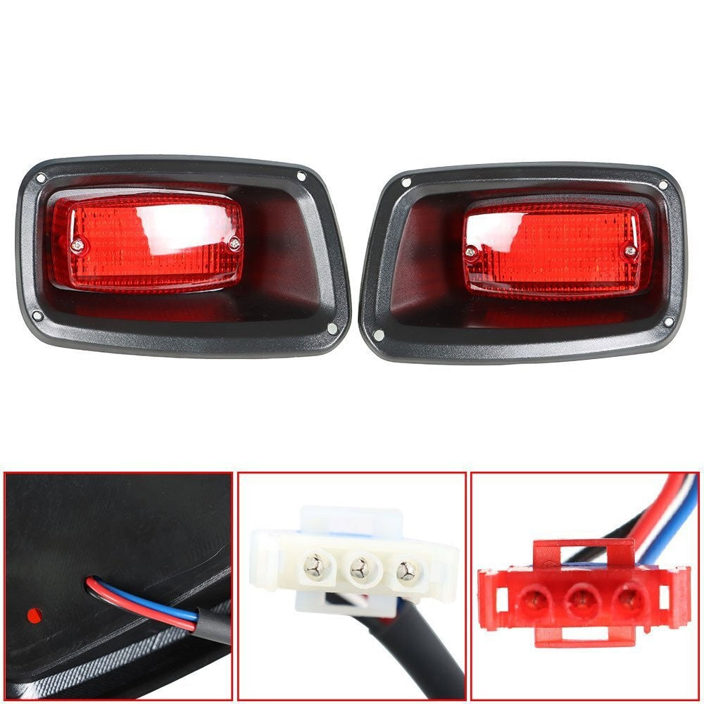 1996+ Ez-go TXT ST LED Rear Tail Lights 2PCS 12V Golf Cart Taillight Set