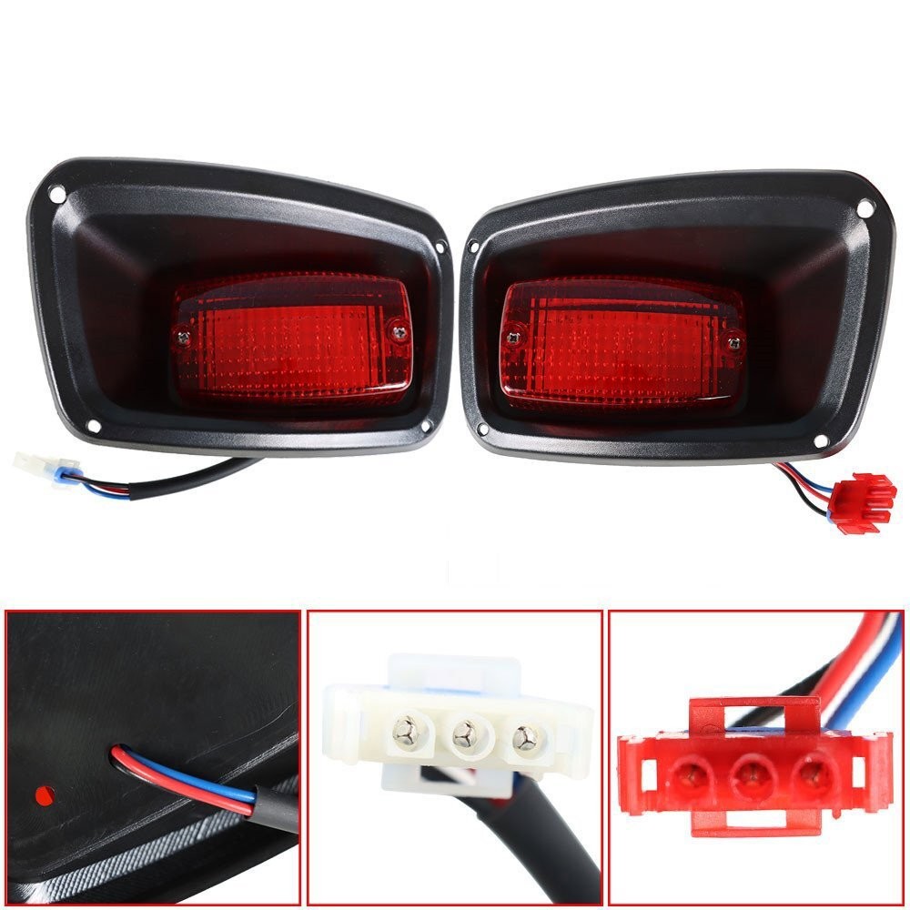 1996+ Ez-go TXT ST LED Rear Tail Lights 2PCS 12V Golf Cart Taillight Set