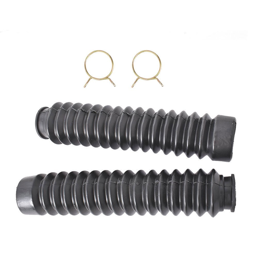 2x Black Front Fork Shock Boots for 1985-1987 Honda ATC Big Red 250ES