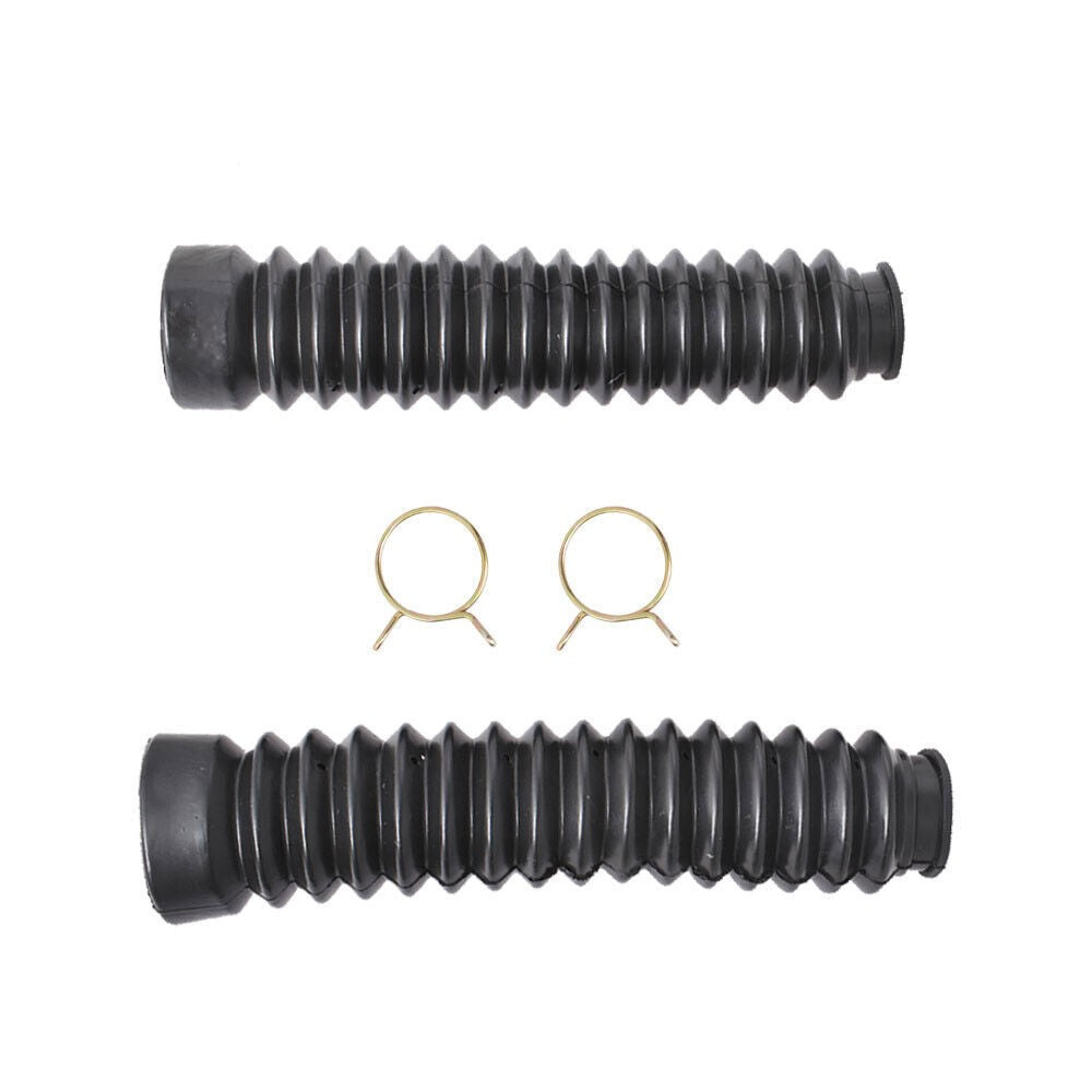 2x Black Front Fork Shock Boots for 1985-1987 Honda ATC Big Red 250ES