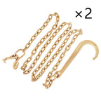 2PCS Grade 70 5/16" x 10' Wrecker Tow Chain Hooks J Hook Long Shank
