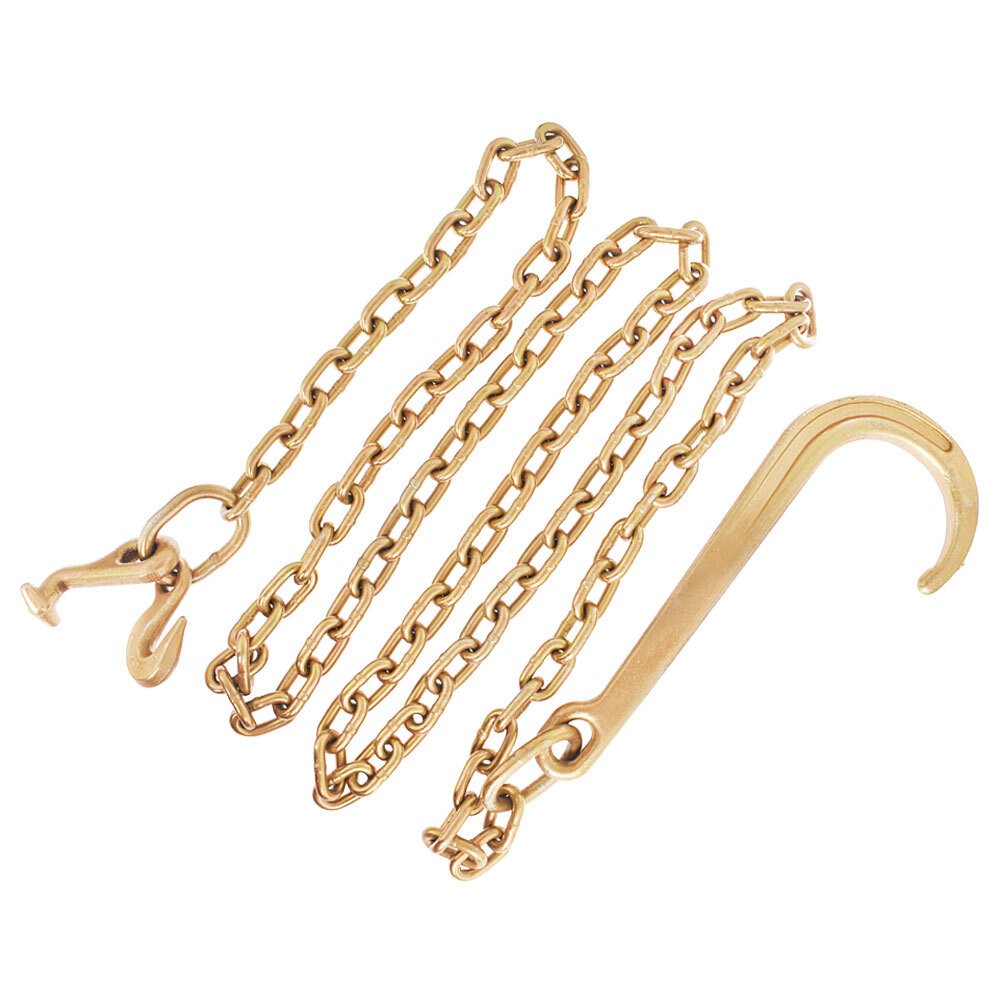 2PCS Grade 70 5/16" x 10' Wrecker Tow Chain Hooks J Hook Long Shank