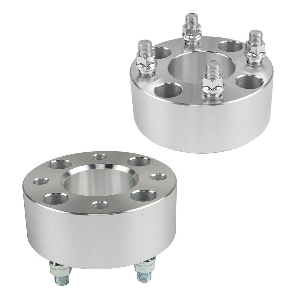EZ Go Golf Cart 2x 2" 4x4 Silver Wheel Spacers 1/2"x20 62mm Bore
