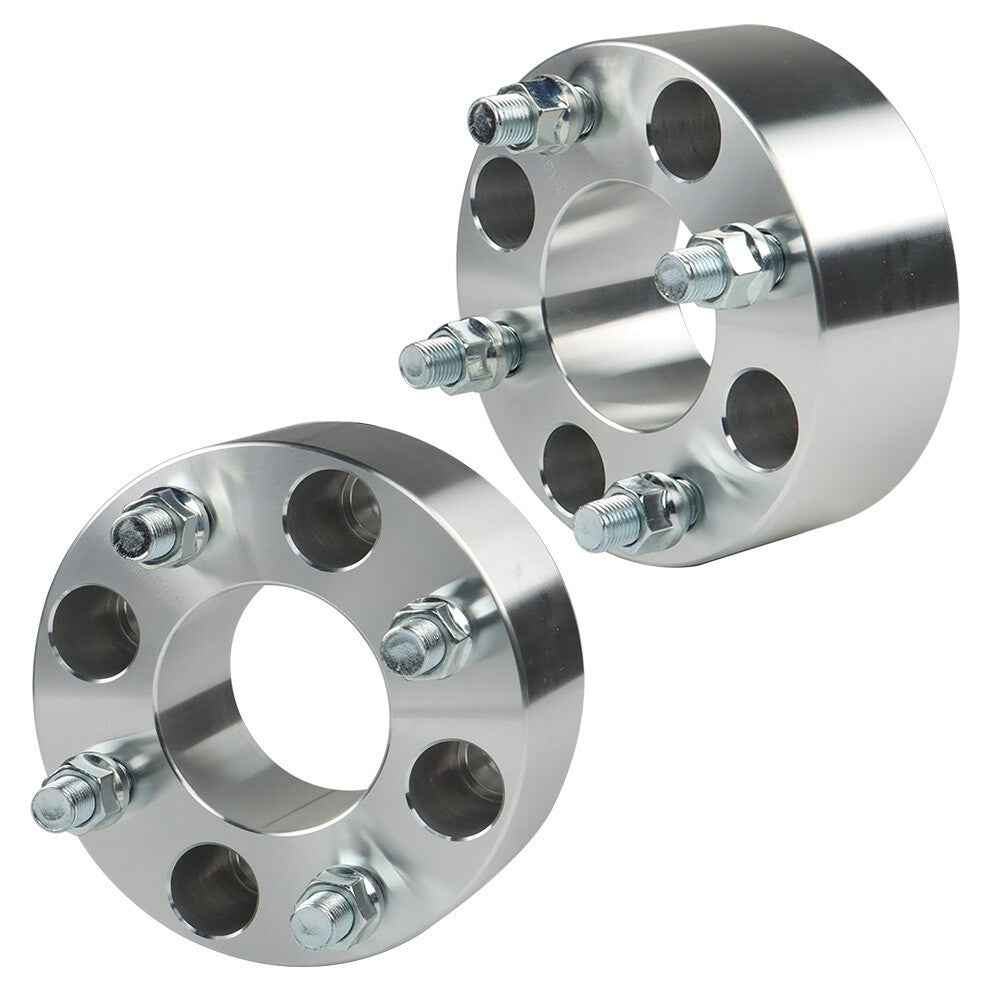 EZ Go Golf Cart 2x 2" 4x4 Silver Wheel Spacers 1/2"x20 62mm Bore