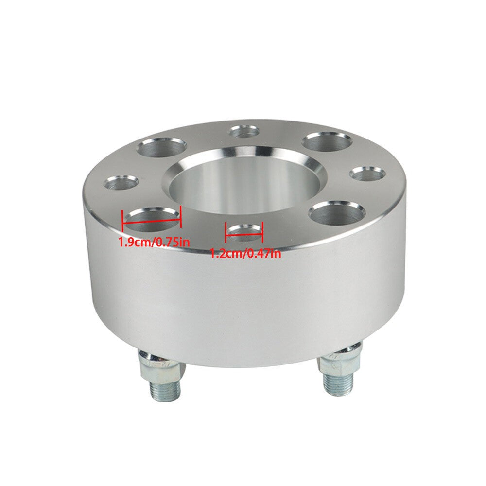 EZ Go Golf Cart 2x 2" 4x4 Silver Wheel Spacers 1/2"x20 62mm Bore
