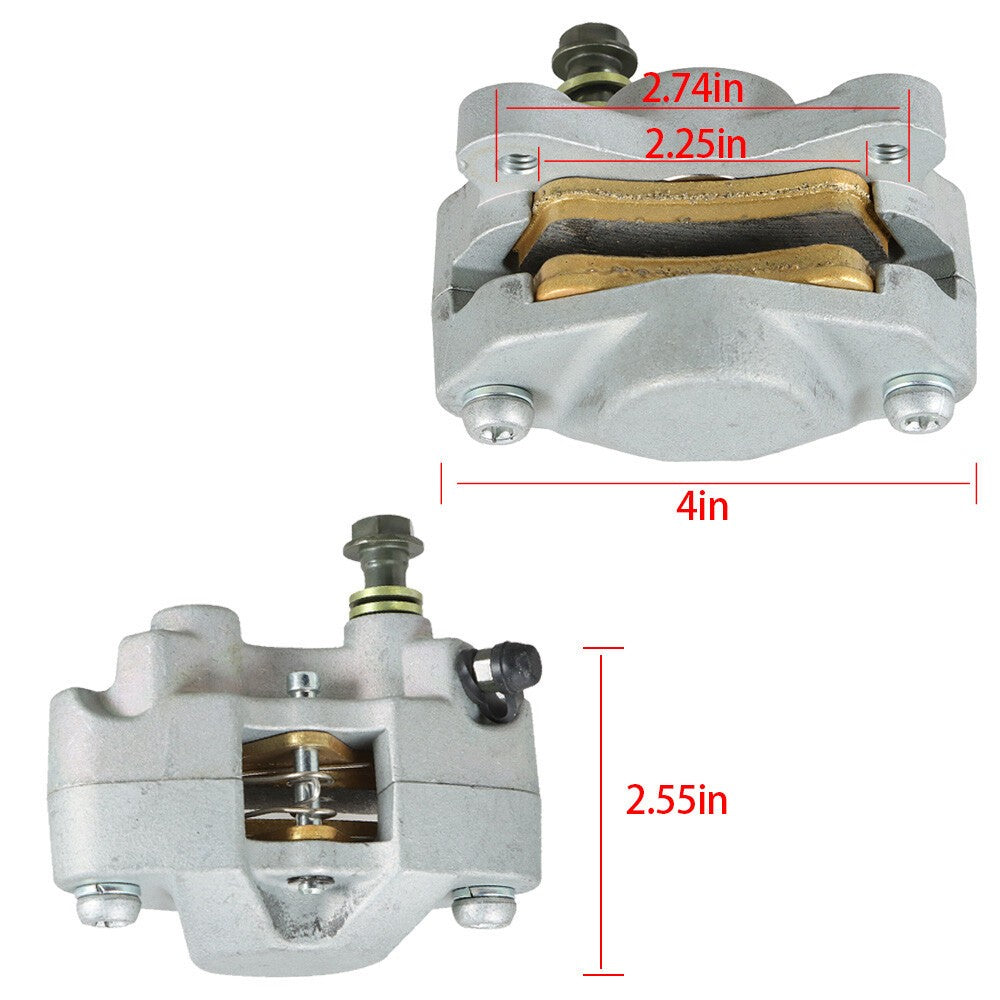 Pack of 3 Brake Calipers with Pads for Arctic Cat 400 2x4 & 4x4 1998-2002