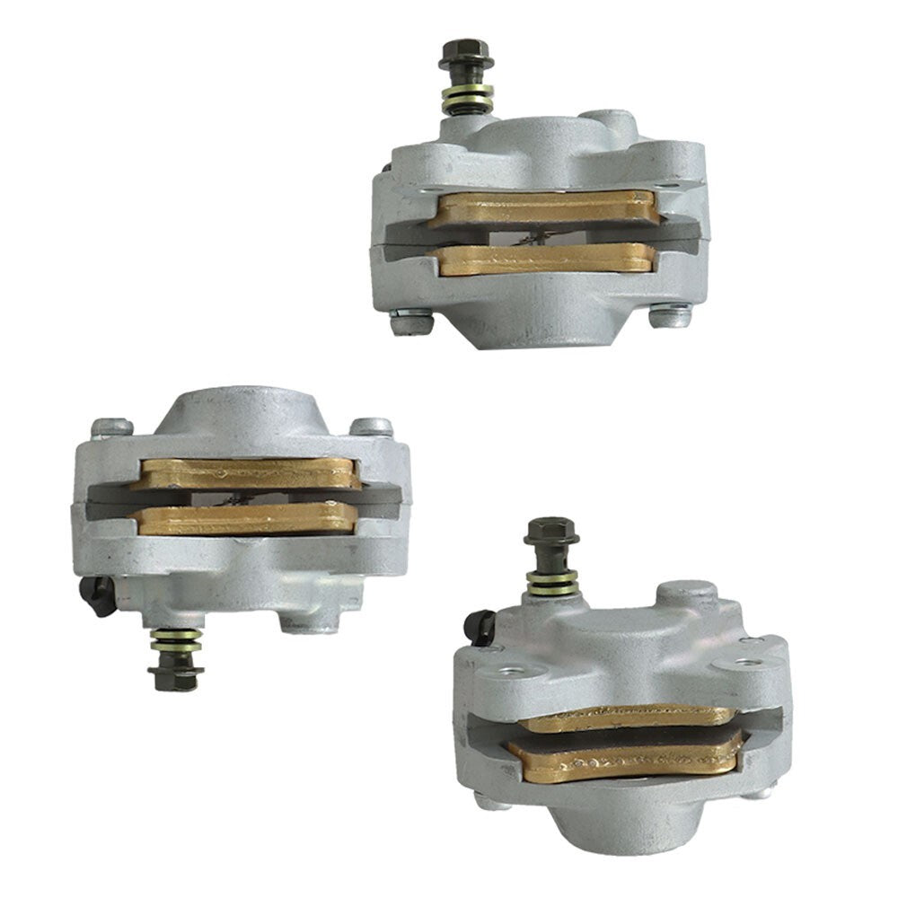 Pack of 3 Brake Calipers with Pads for Arctic Cat 400 2x4 & 4x4 1998-2002