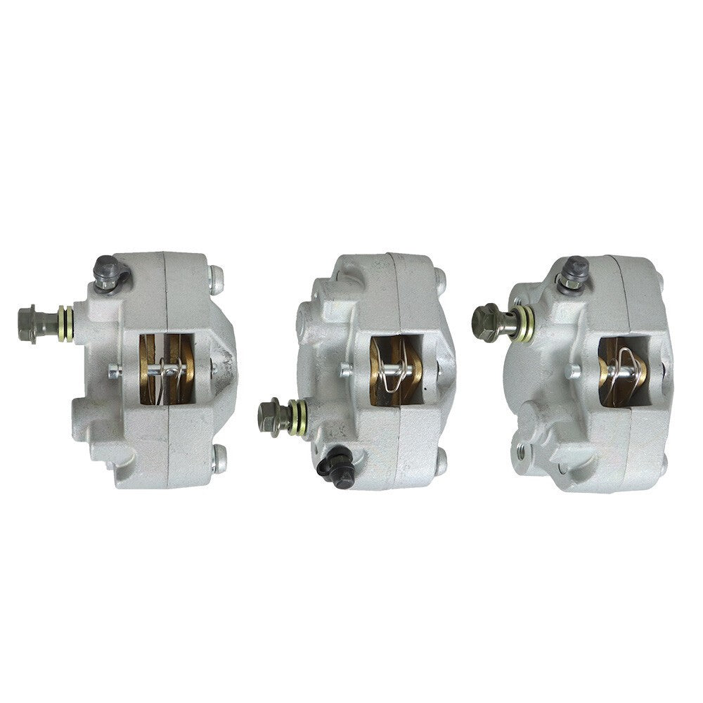 Pack of 3 Brake Calipers with Pads for Arctic Cat 400 2x4 & 4x4 1998-2002
