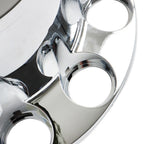 Chrome 33mm Spiked Hub Cover Kit Front & Rear Semi Truck Wheel Axle Caps