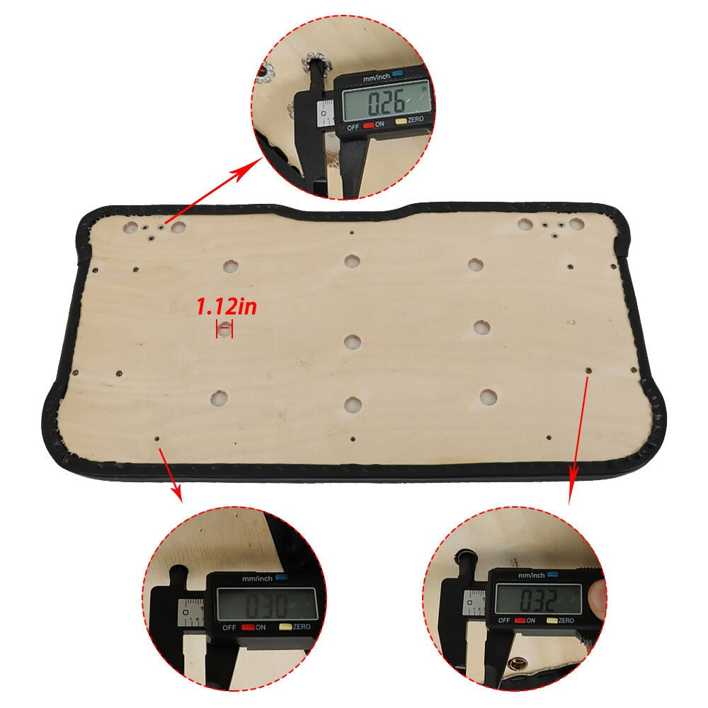 EZGO RXV 2008-Up Golf Cart Black Front Seat Bottom & Back Cushion Set