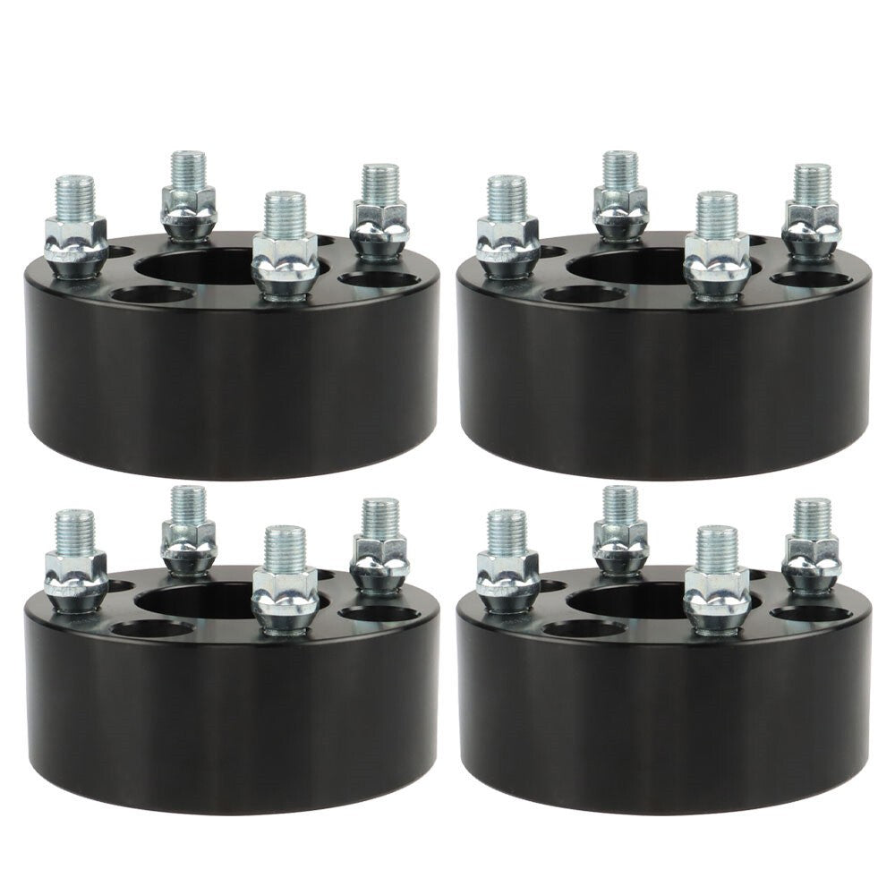2" Wheel Spacers 62mm Hub Bore Set of 4 for EZGO EZ GO Golf Cart Club Car Black