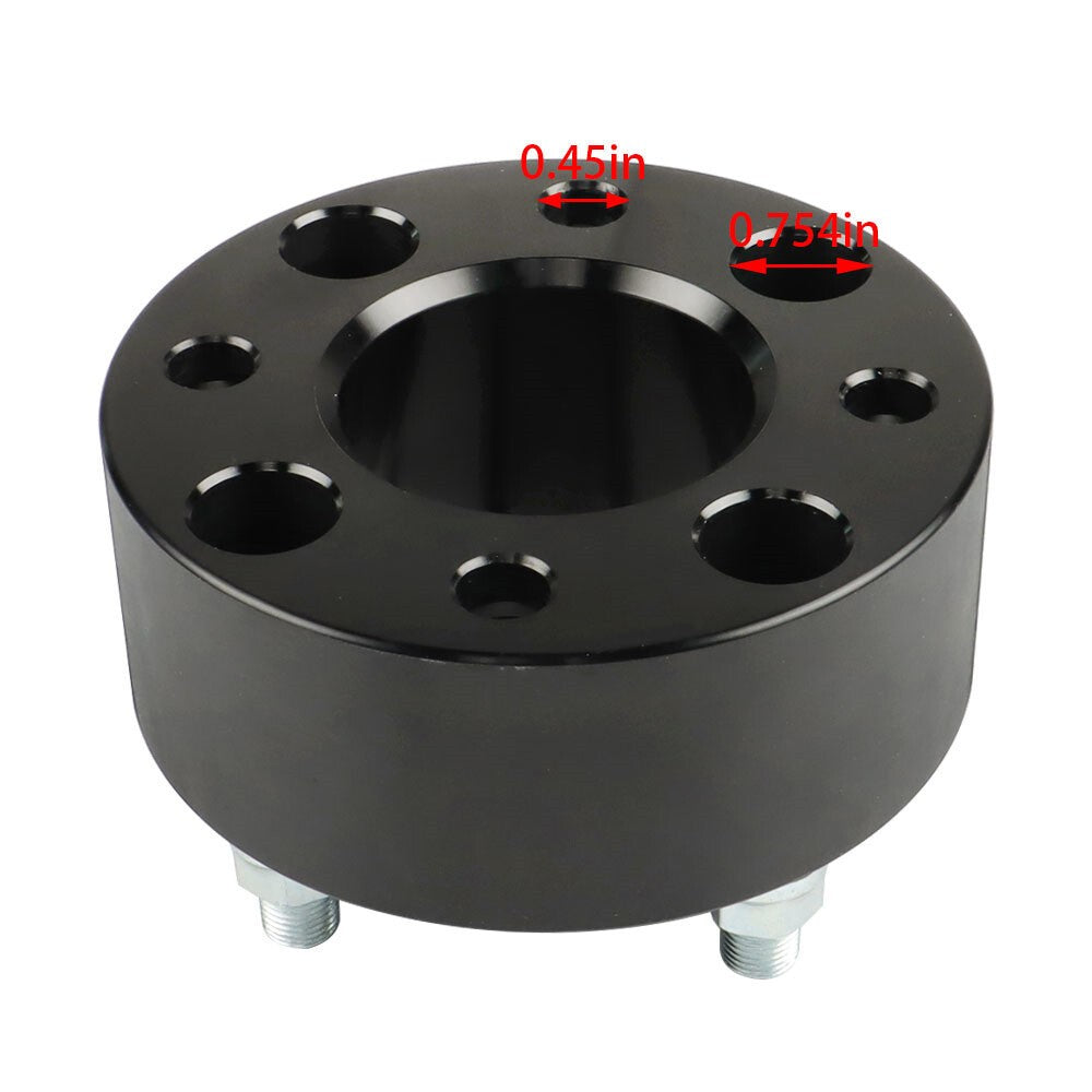 2" Wheel Spacers 62mm Hub Bore Set of 4 for EZGO EZ GO Golf Cart Club Car Black