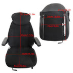 New Holland Loader Backhoe Seat Assembly Black Cloth Fit Various Models New