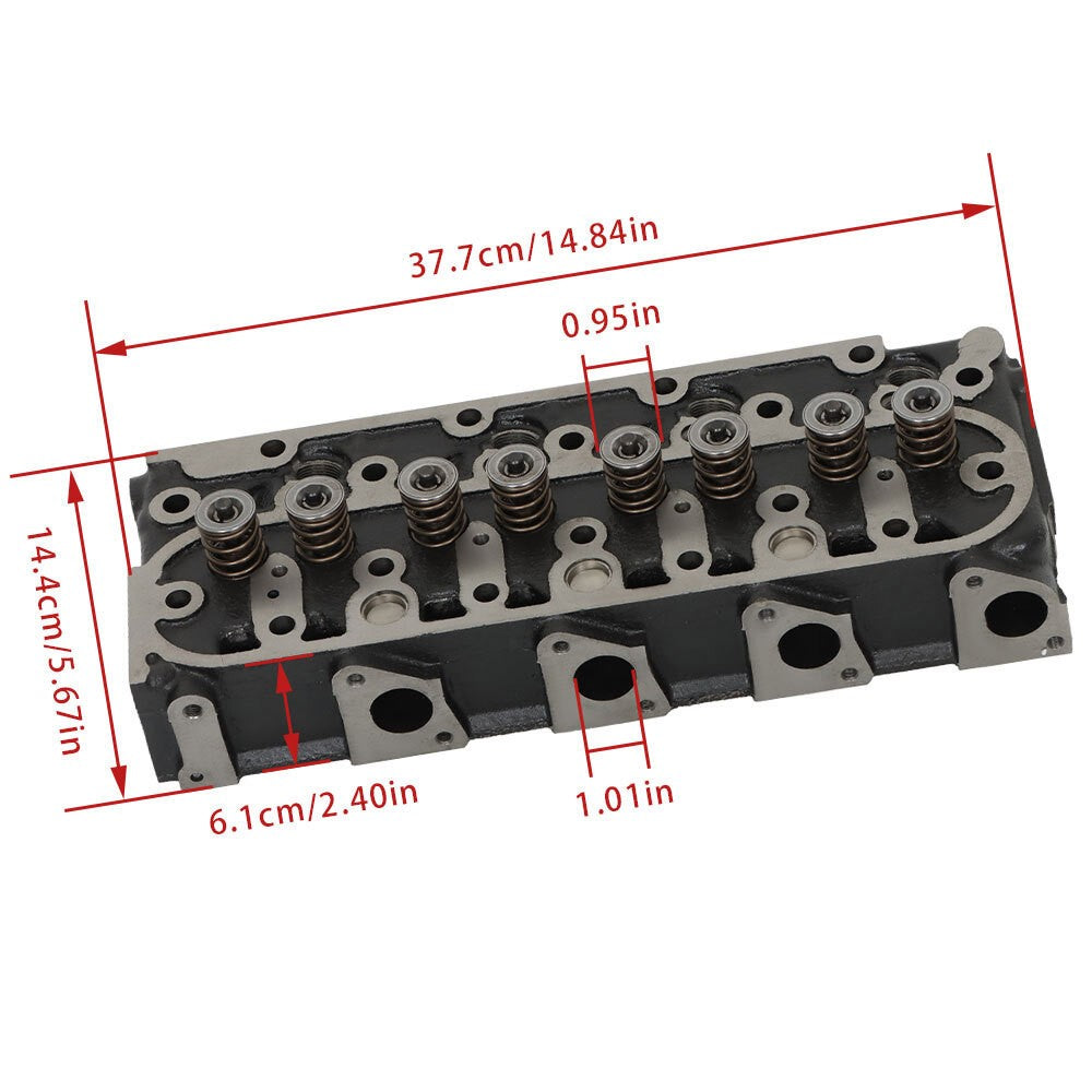 Kubota V1505 Engine Cylinder Head with Gasket Kit for V1505D V1505T V1505E