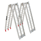 2 pcs Aluminum Ramp 1500 LBS Foldable Loading Ramps for Pickup Trucks Bed