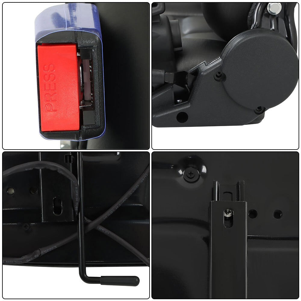 Universal Forklift Seat Fold Down Tractor Seat Adjustable Back & Seatbelt