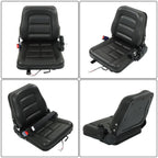 Universal Forklift Seat Fold Down Tractor Seat Adjustable Back & Seatbelt