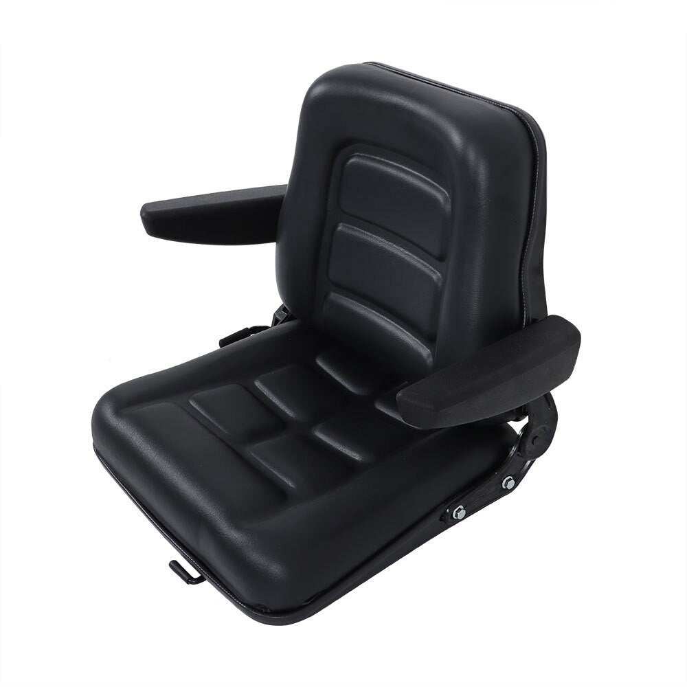 Garden Lawn Mower Seat Excavator Forklift Seat with Adjustable Backrest Armrest