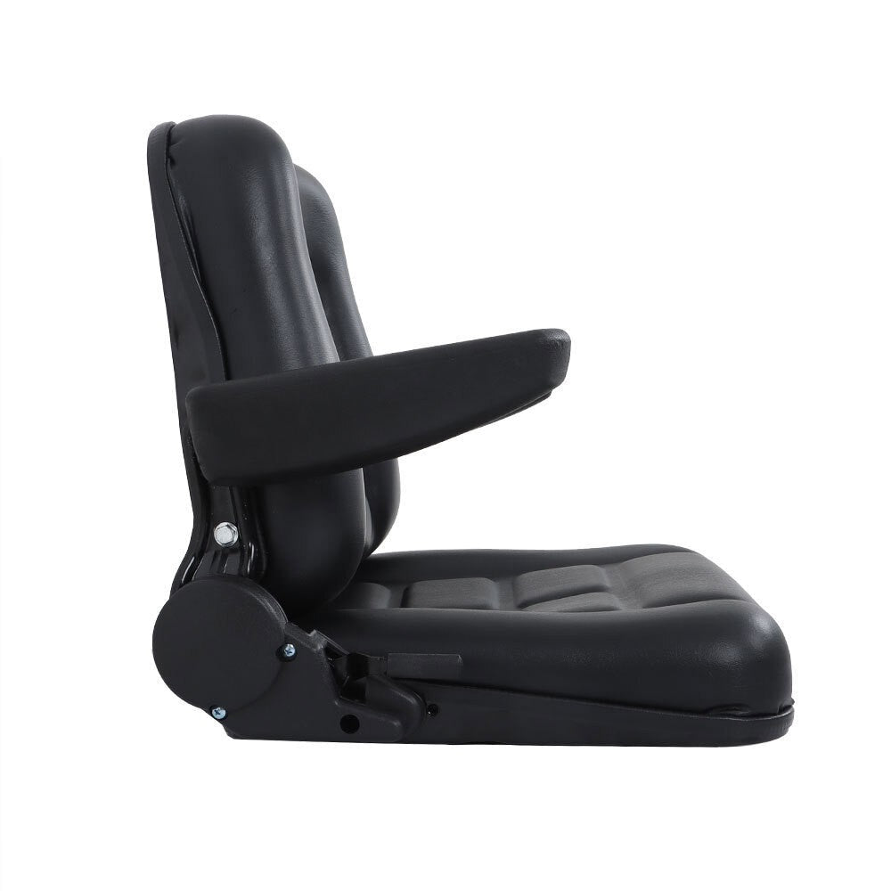 Garden Lawn Mower Seat Excavator Forklift Seat with Adjustable Backrest Armrest