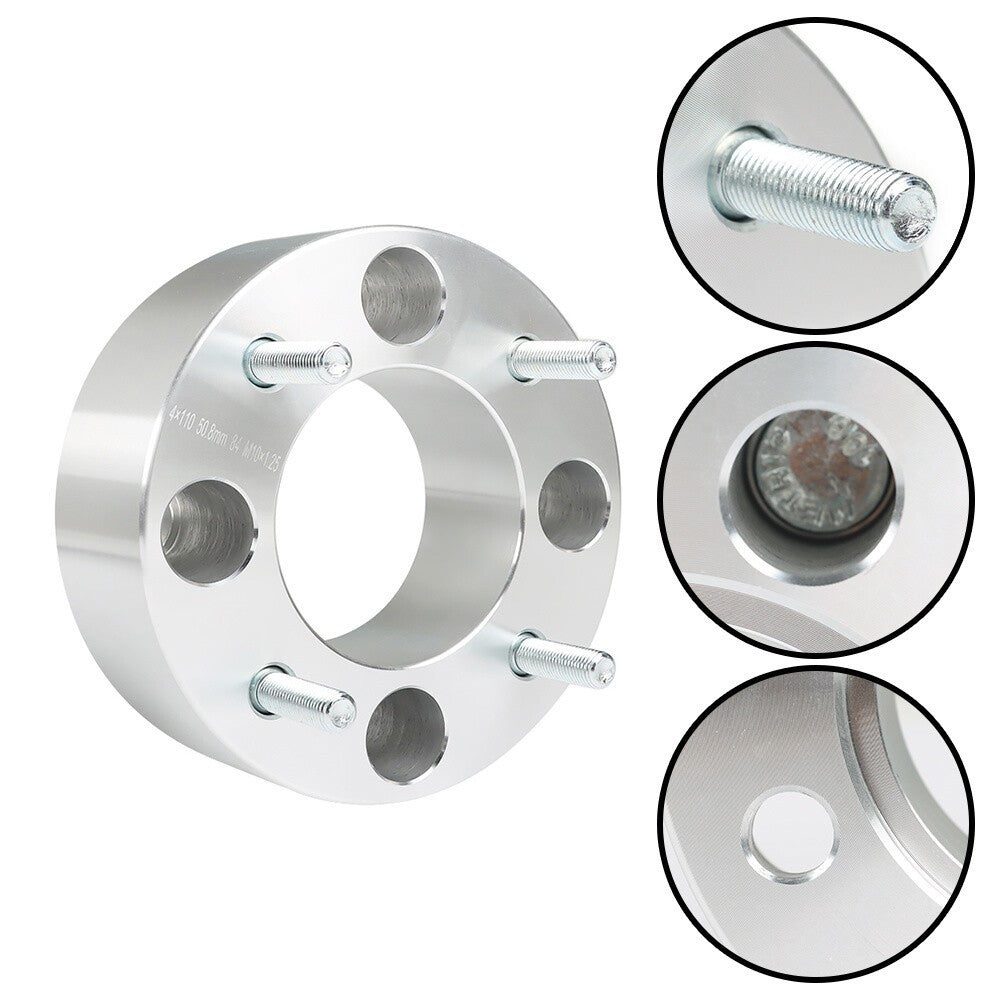 4Pcs 4x110 Wheel Spacers 2 Inch 74mm M10x1.25 For Suzuki Vinson 500 2003-2007