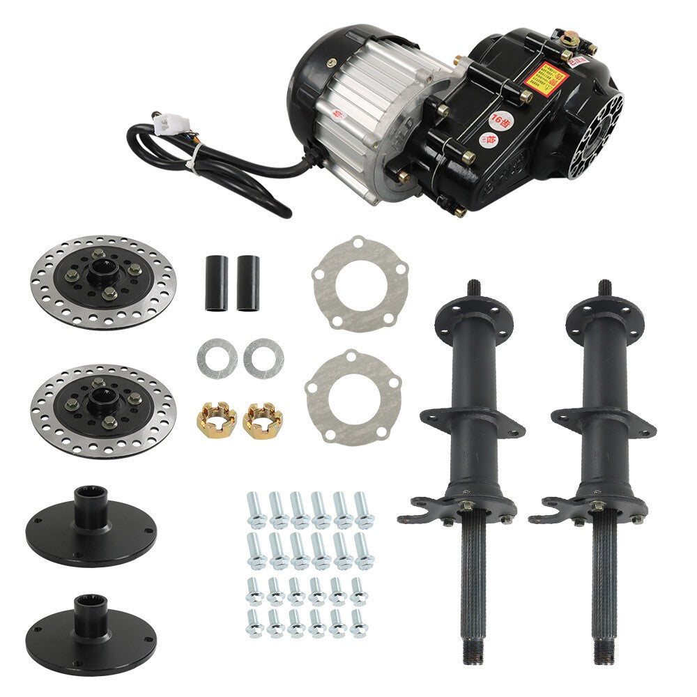 Electric Differential Brushless 1000W Motor + 4 Stud Hub 40" Rear Axle Kit