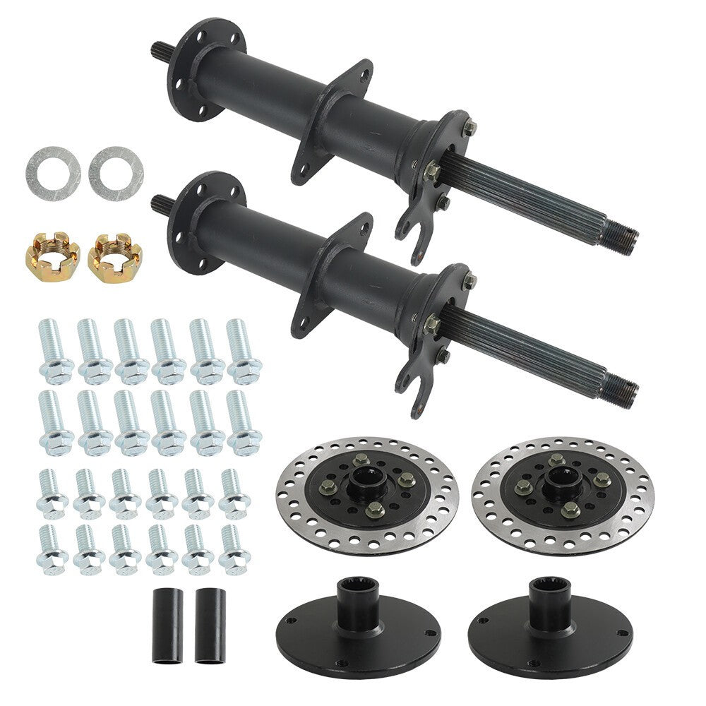 40" Rear Axle Kit 4-Stud Hub for 7"-8" Wheels Go Kart Golf Cart ATV Quad