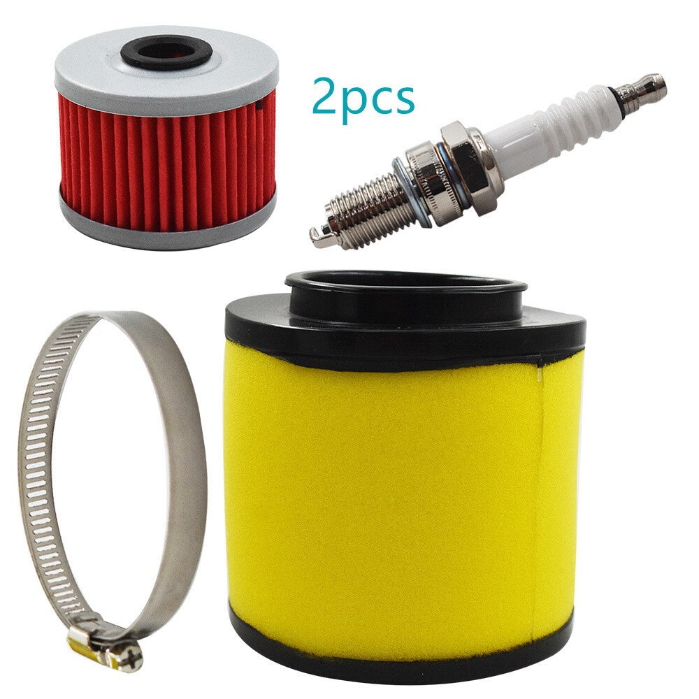 2x Air Oil Filter & Spark Plug Tune-Up Kit for 1988-2000 Honda FourTrax 300