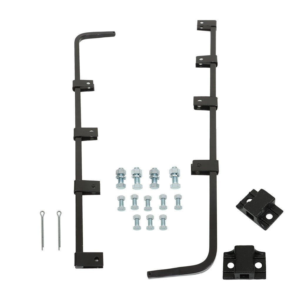 30" Heavy Duty Steel Semi Truck Mud Flap Hanger Pair Black Straight Set