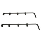 30" Heavy Duty Steel Semi Truck Mud Flap Hanger Pair Black Straight Set
