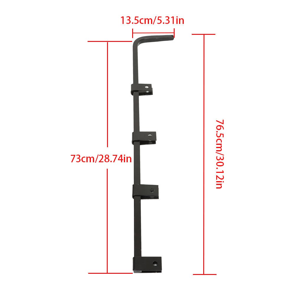 30" Heavy Duty Steel Semi Truck Mud Flap Hanger Pair Black Straight Set