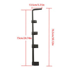30" Heavy Duty Steel Semi Truck Mud Flap Hanger Pair Black Straight Set