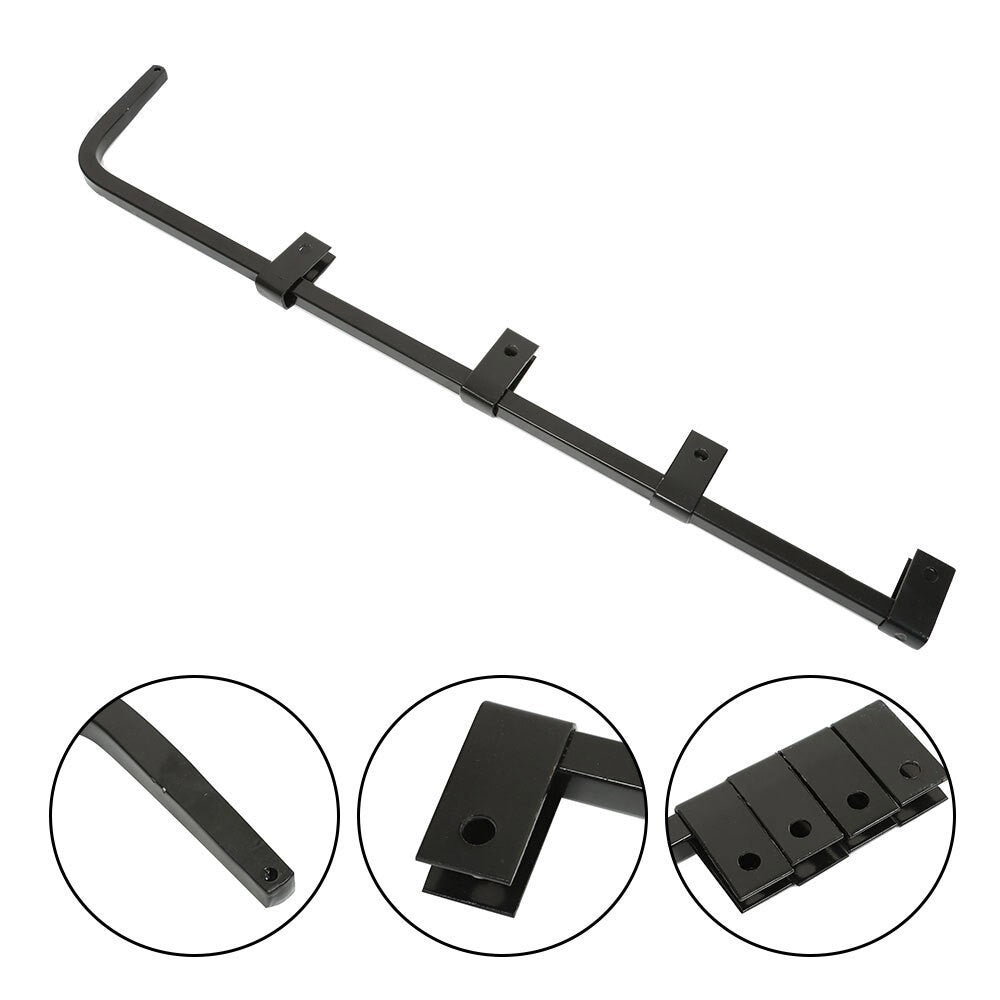 30" Heavy Duty Steel Semi Truck Mud Flap Hanger Pair Black Straight Set