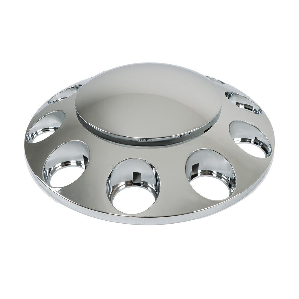 33mm Chrome Front Axle Wheel Cover Hub Cap Thread-On Flat Head Lug Nuts Truck