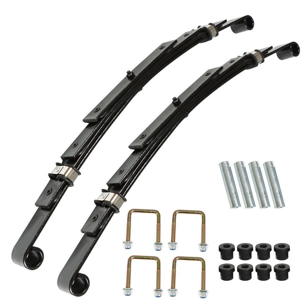Set of 2 Heavy Duty Rear 4 Leaf Springs for EZGO TXT Golf Cart 1995-2013