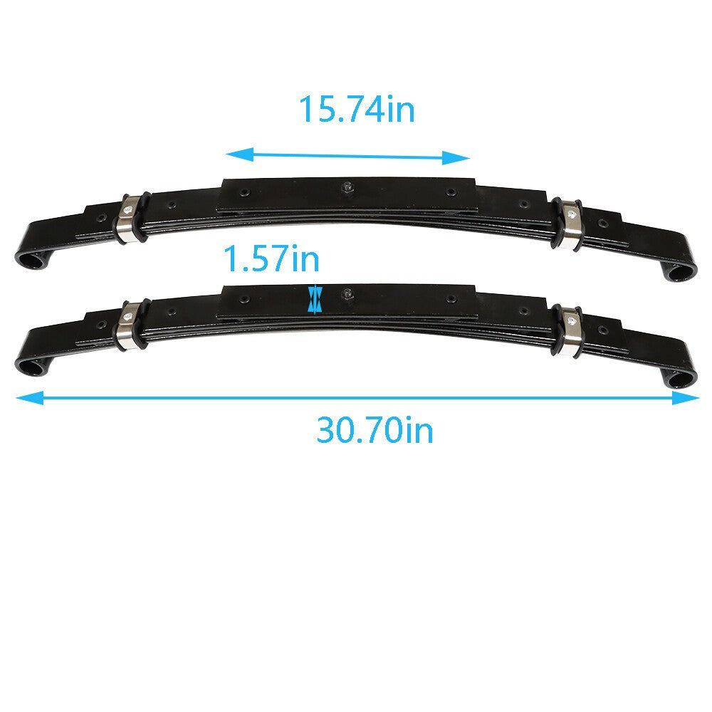 Set of 2 Heavy Duty Rear 4 Leaf Springs for EZGO TXT Golf Cart 1995-2013