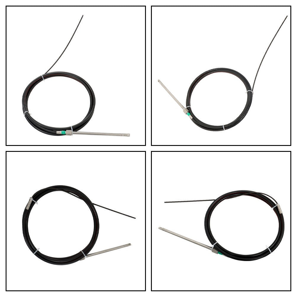 15ft Boat Rotary Steering System Kit with Cable & Wheel for Outboard Motor