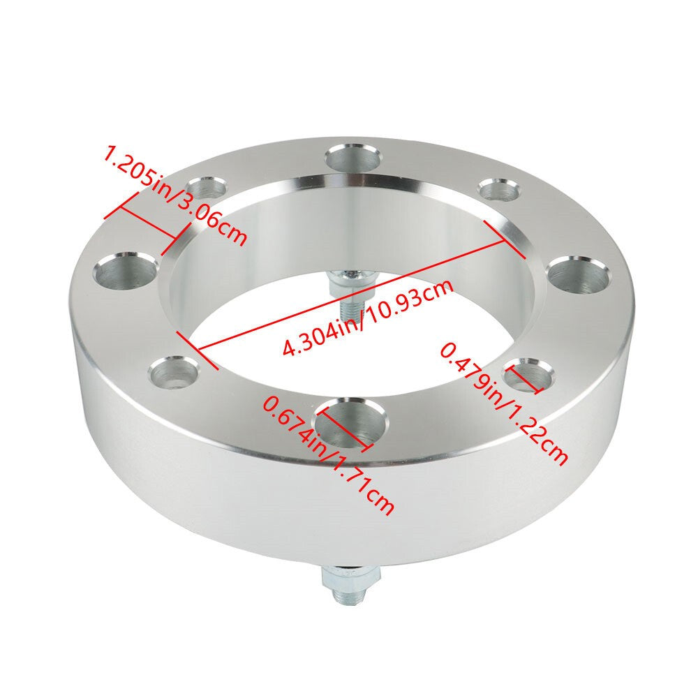 Can-Am 4x137 1.5" 110mm Hub M10x1.25 Wheel Spacers 4pcs Silver