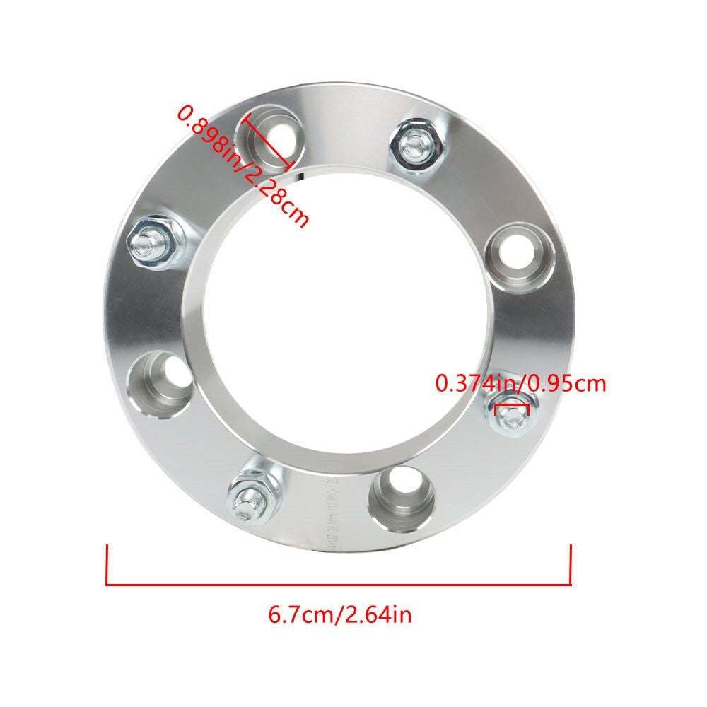 Can-Am 4x137 1.5" 110mm Hub M10x1.25 Wheel Spacers 4pcs Silver