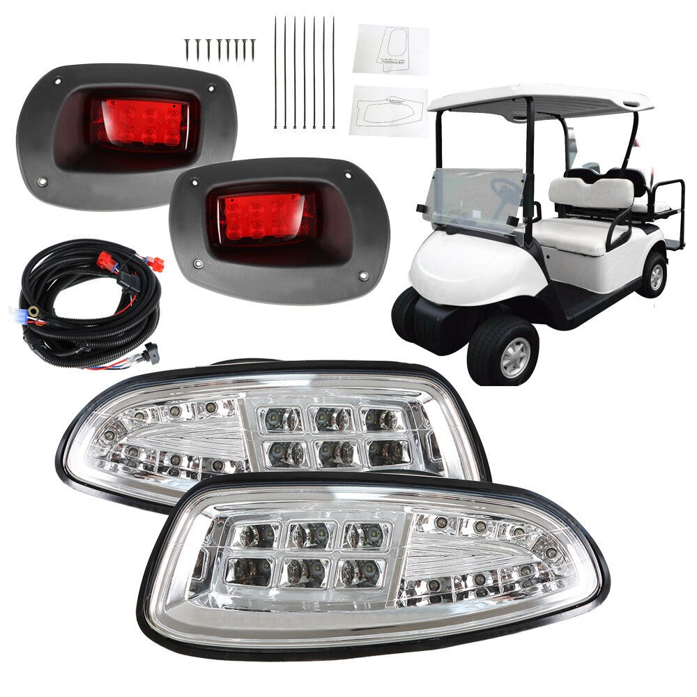 EZGO RXV 2008-2015 Golf Cart LED Headlight & Taillight Light Kit Assembly