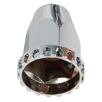 Chrome Hub Cover Kit 33mm Front & Rear Lug Semi Truck Wheel Axle Covers