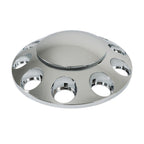 Chrome Front Axle Wheel Cover Hub Cap 33mm Thread-On Flat Head Lug Nuts