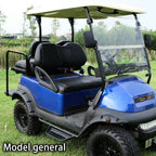 Golf Cart Front Seat Cover Black Diamond Stitch EZGO Club Car Yamaha PVC