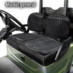 Golf Cart Front Seat Cover Black Diamond Stitch EZGO Club Car Yamaha PVC